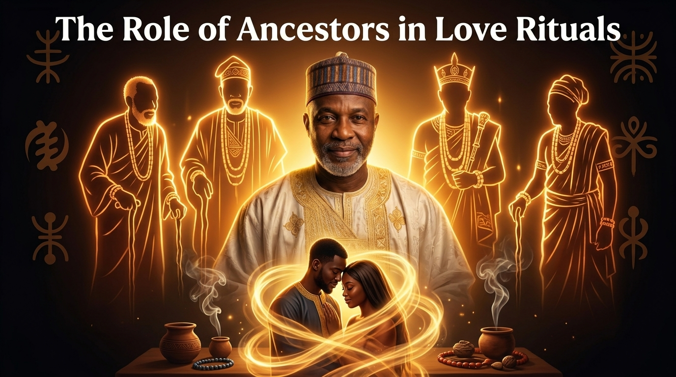 authentic African voodoo love spell — ancestral ceremony honoring the spirits to reunite lovers