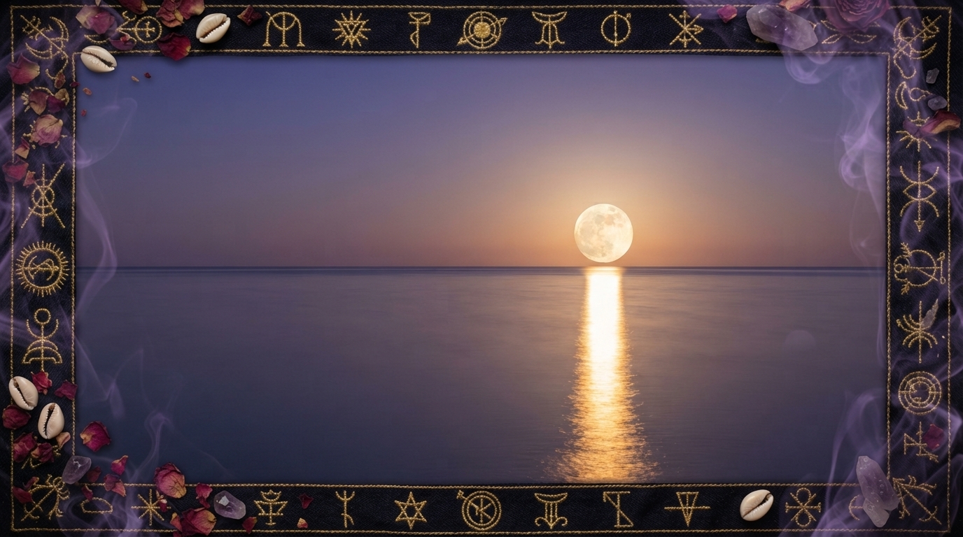 Full moon rising, ideal for ritual timing
